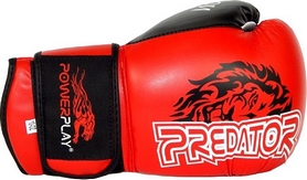 Перчатки боксерские PowerPlay 3006 Predator Lion красные - Фото №2