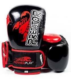 Перчатки боксерские PowerPlay 3007 Predator Scorpio черные