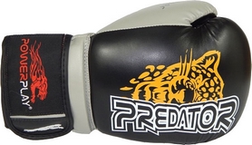 Перчатки боксерские PowerPlay 3008 Predator Jaguar черные - Фото №2
