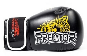 Перчатки боксерские PowerPlay 3009 Predator Leopard черные - Фото №2