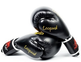 Перчатки боксерские PowerPlay 3009 Predator Leopard черные - Фото №5