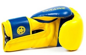 Перчатки боксерские PowerPlay 3021 Ukraine желтые - Фото №3