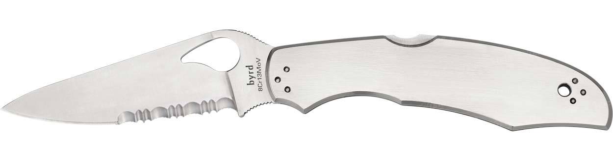 

Нож складной Spyderco Byrd Cara Cara 2 полусеррейтор, стальная рукоятка