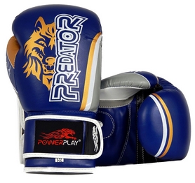 Перчатки боксерские PowerPlay 3005 Predator Wolf синие