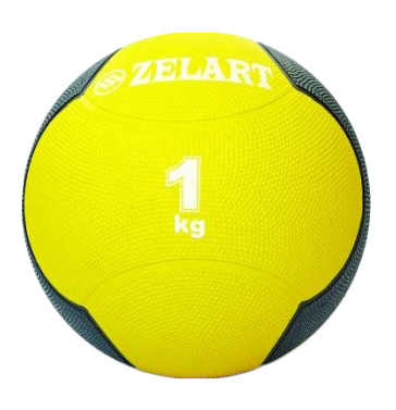 

Мяч медицинский (медбол) ZLT FI-5121-1 1 кг желтый