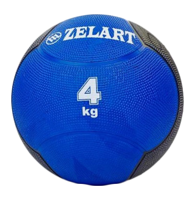 

Мяч медицинский (медбол) ZLT FI-5121-4 4 кг синий