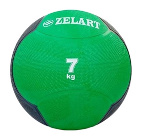 Мяч медицинский (медбол) ZLT FI-5121-7 7 кг зеленый