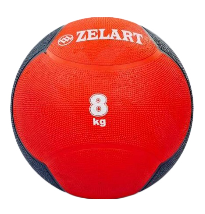

Мяч медицинский (медбол) ZLT FI-5121-8 8 кг красный
