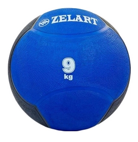 М'яч медичний (медбол) ZLT FI-5121-9 9 кг синій
