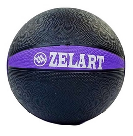 Мяч медицинский (медбол) ZLT FI-5122-5 5 кг фиолетовый - Фото №2