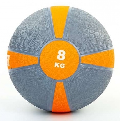 

Мяч медицинский (медбол) ZLT FI-5122-8 8 кг серый с оранжевым, Оранжевый