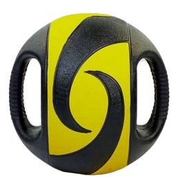 Мяч медицинский (медбол) Pro Supra FI-5111-6 6 кг черный с желтым - Фото №2