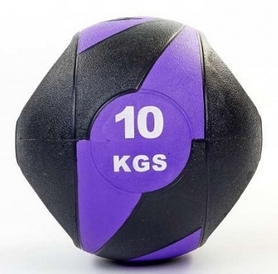 Мяч медицинский (медбол) Pro Supra FI-5111-10 10 кг черный с фиолетовым