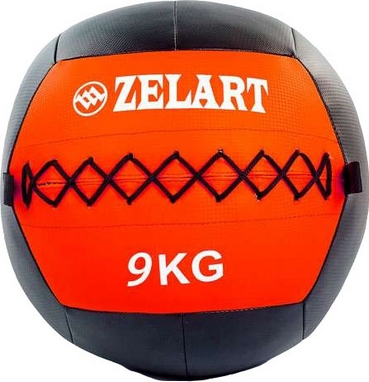 Мяч медицинский (медбол) Pro Supra Wall Ball FI-5168-9 9кг красный