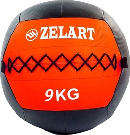 Мяч медицинский (медбол) Pro Supra Wall Ball FI-5168-9 9кг красный