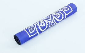 Килимок для йоги (йога-мат) Pro Supra FI-5662-10 3 мм синій - Фото №5