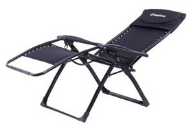 Шезлонг KingCamp Deckchair Enlarged Style Black - Фото №2