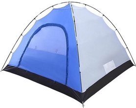 Палатка трехместная KingCamp Family 3 (KT3073) синяя - Фото №2