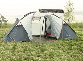 Палатка четырехместная KingCamp Bari 4 KT3030 Grey/Blue - Фото №2