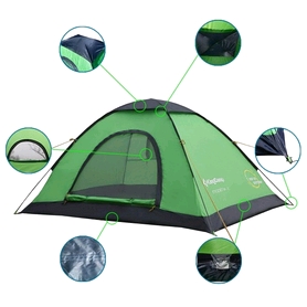 Палатка двухместная KingCamp Modena 2 Green - Фото №2
