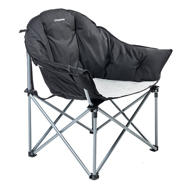 

Кресло туристическое складное KingCamp Heavy duty steel folding chair Black/grey, Черный