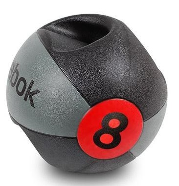 

Мяч медицинский (медбол) с ручками Reebok Double Grip Med Ball 8 кг, Черный