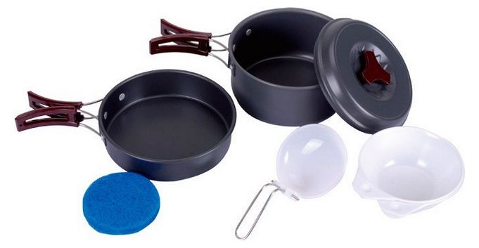 

Набор посуды туристический KingCamp Climber 1 Light grey, Серый