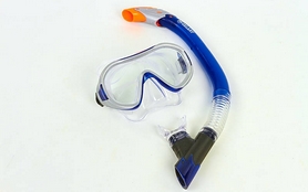 Набір для плавання Dorfin (ZLT) (маска + трубка) синій ZP-26542-PVC-BL - Фото №2