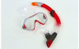Набор для плавания Dorfin (ZLT) (маска+трубка) красный ZP-26542-PVC-R - Фото №4