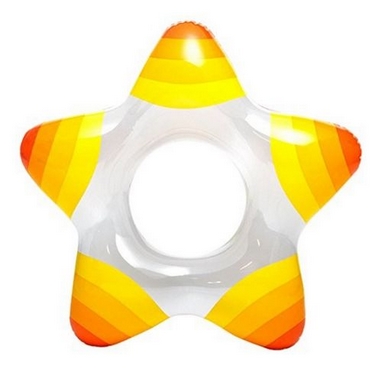 Круг надувной в форме звезды Intex 59243 (74х71 см) желто-оранжевый