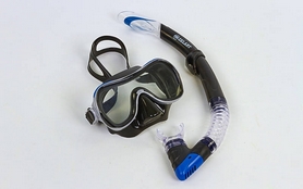 Набір для плавання Dorfin (ZLT) ZP-280A65-SIL-Y (маска + трубка) чорно-синій