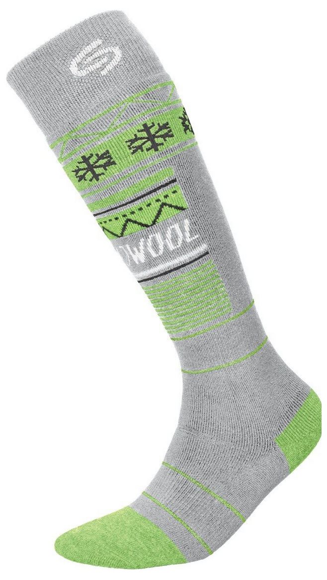 

Носки мужские InMove Ski Deodorant Thermowool light grey/green - 38–40, Зеленый