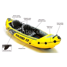 Каяк надувной Intex 68307 Explorer-K2 Kayak - Фото №3
