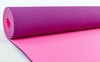 Коврик для йоги (йога-мат) FI-3046-10 ТРЕ+TC 6 мм фиолетовый/розовый - Фото №2