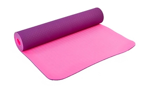 Килимок для йоги (йога-мат) FI-3046-10 ТРЕ + TC 6 мм фіолетовий / рожевий