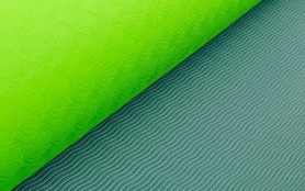 Коврик для йоги (йога-мат) FI-3046 ТРЕ+TC 6 мм салатовый/зеленый - Фото №4