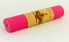 Коврик для йоги (йога-мат) FI-3046 ТРЕ+TC 6 мм розовый - Фото №3