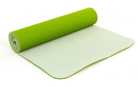 Коврик для йоги (йога-мат) FI-3046 ТРЕ+TC 6 мм зеленый/серый