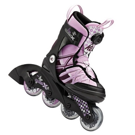 Коньки роликовые раздвижные женские K2 Charm X BOA 2015 розовые