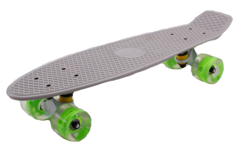

Пенни борд Penny Wheels Fish SK-405-12 серый/салатовый
