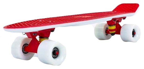 

Пенни борд Penny Rubber Soft Twin Fish 22in красный/белый