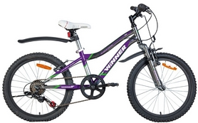 Велосипед детский горный Winner Puma - 20", рама - 11", серо-фиолетовый (win16-098)
