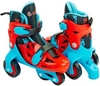 Коньки роликовые раздвижные детские Kepai YX-0147N-BL голубой/красный
