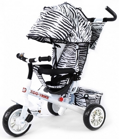 Велосипед трехколесный Baby Tilly Zoo-Trike - 12", белый (T-342* WHITE)