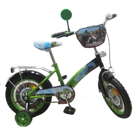 Велосипед детский Baby Tilly Мотогонщик - 14", зеленый (T-21423)