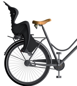 Велокресло детское Bellelli Tiger Standart B-fix черное/салатовое - Фото №3