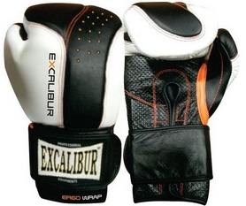 Перчатки боксерские Excalibur 559 черно-белые