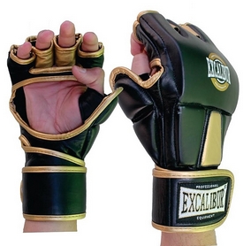 Перчатки для MMA Excalibur 665 черно-золотые