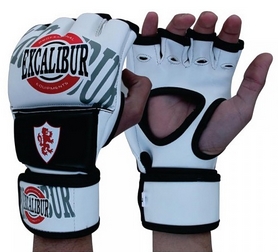 Перчатки для MMA Excalibur 670 бело-черные