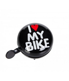 Звонок велосипедный (динг-донг) Green Cycle GCB-1058S I Love My Bike черный